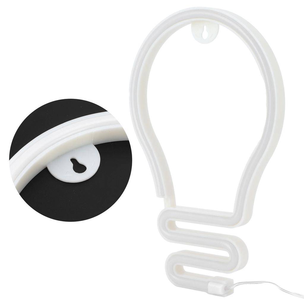 Bulb Shape Neon Light LED Sign for Wall Decor Party Christmas Wedding USB/Battery PoweredBlue