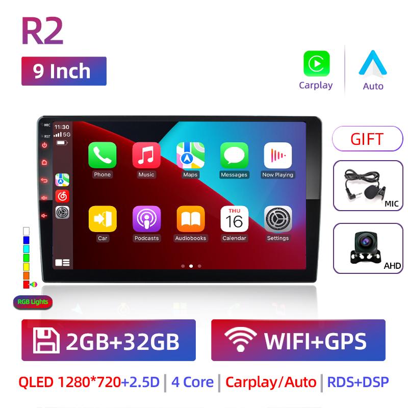 Android 13 2 Din Car Radio carpla Auto 7 9 10 13.1 Inch Universal WIFI GPS  Audio Multimedia Player For Nissan Toyota Kia Honda