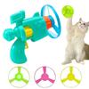 Cats Interactive Flying Saucer Gun Luminous Flying Disc Bamboo Dragonfly Discs Pet Training Exercise Toys for Pet Cats & Dogs