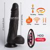 Realistické Dildo Vibrátor pro ženy Dildo Sex Toys Topení Dick Dálkové ovládání Teleskopické rotační penisové vibrátory Sex Machine