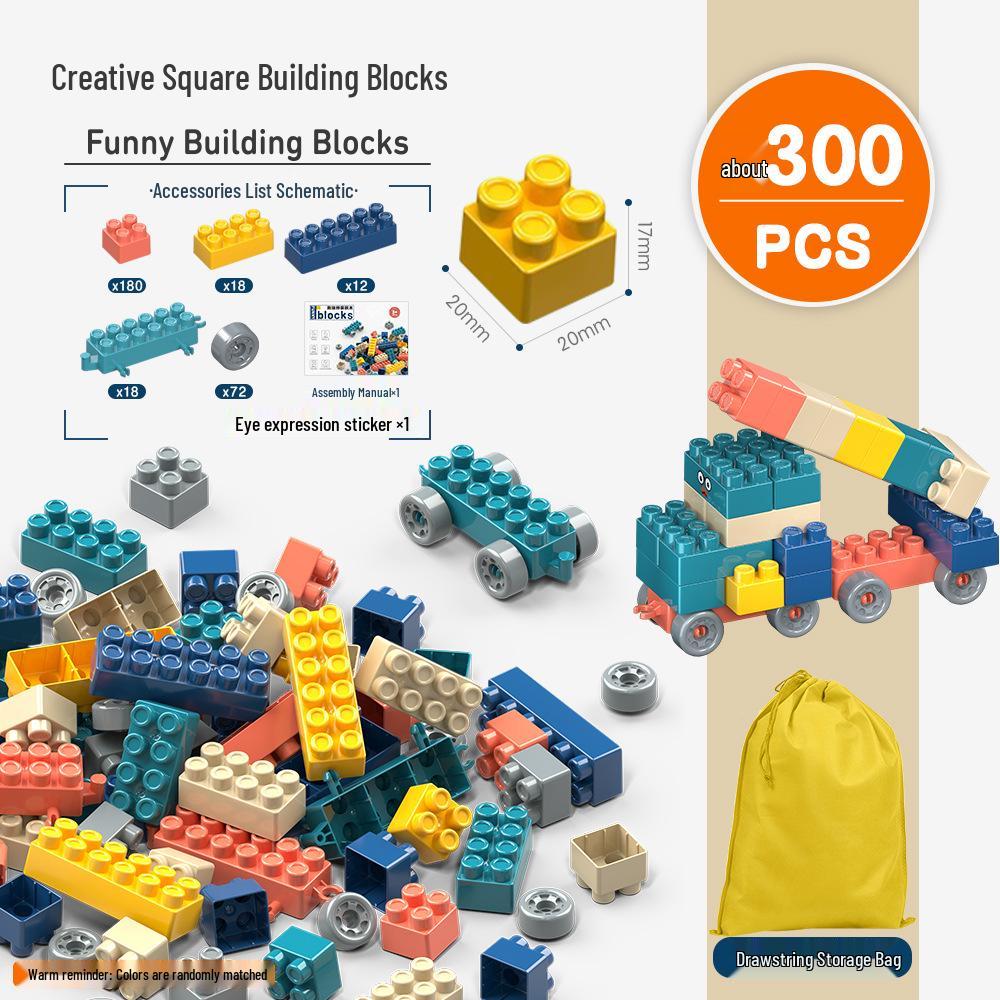 New Dual-Color Children's Building Blocks: Assembled Puzzle & Educational DIY Toys for Early Learning