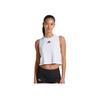 Adidas Logo Short Sleeve Round Neck Sleeveless Vest Women Tops White JJ3496