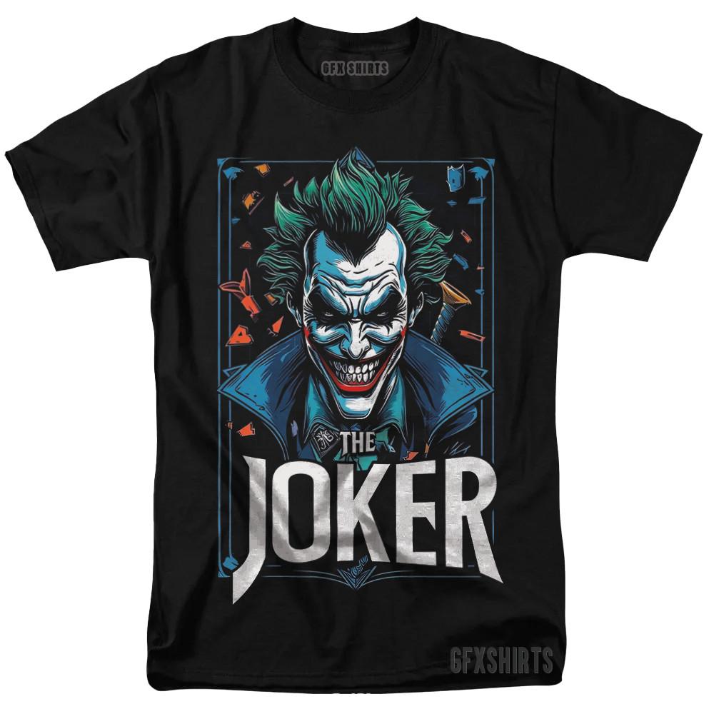 Joker Shirt Batman Dark Knight Harley Quinn Movie promo graphic design T-shirt S