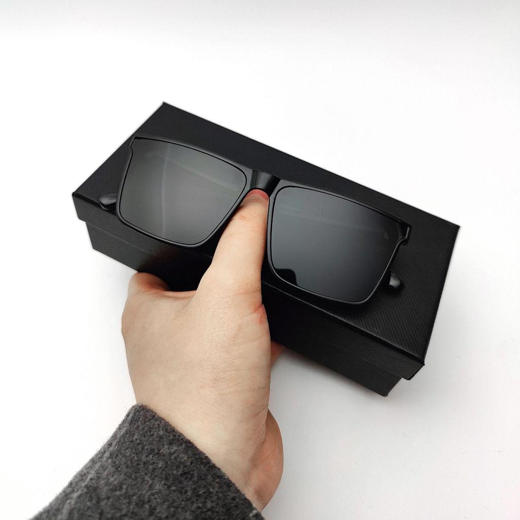 2024 Men's Square Frame Anti-UV Driving Sunglasses - New Douyin Celebrity Style