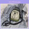 Drawstring Shoulder Single Crossbody Bag Small Square Handbag Outdoor Travel