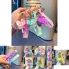 Adorable Acrylic Cartoon Keychain Cute Floating Sand Bottle Key Ring For Kids