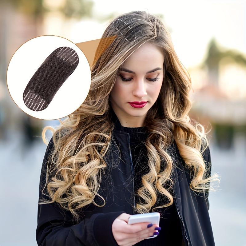 Elegant 2-Piece Set Invisible Hair Volume Boost Clips - Vintage Style, Oval Shape with Hollow Design for Women & Girls