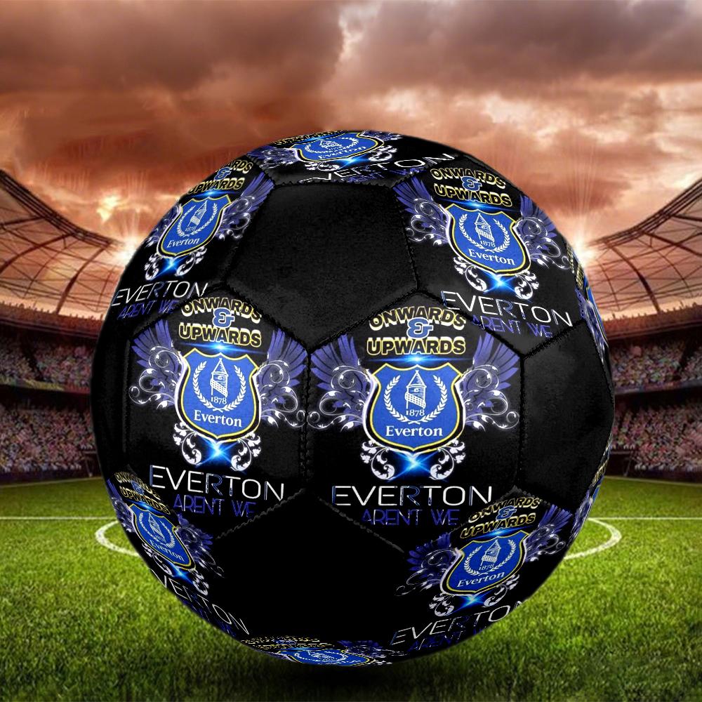 Everton FC Indoor Soccer Ball Colorful Machine Stitched PVC Size 5 Team Training Competition Ready Durable High-Bounce Cool Sports Gift