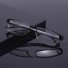 Classic Men'S Reading Glasses Metal Frame Spring Hinge 145 ° Opening And Closing Blue Light Blocking Business Glasses