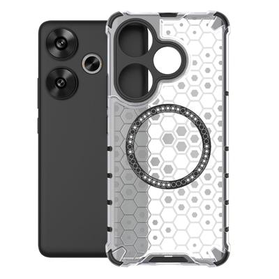 Dla Xiaomi POCO F6 5g Magnetyczny Pierścień Tylna Pokrywa Etui na Telefon Pierścień Magsafe Ładowanie Bezprzewodowe Ochrona Obiektywu Odporne na Wstrząsy Etui z Pełnym Zakryciem