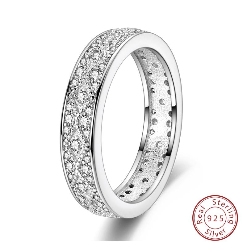 Fashion Luminous Firefly Rings 100% 925 Silver Eternal Heart-Shaped Zircon Rings Fine Wedding Engagement Jewelry Gifts