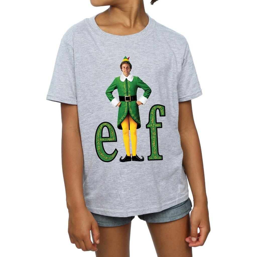 Elf Girls Buddy Logo Cotton T-Shirt