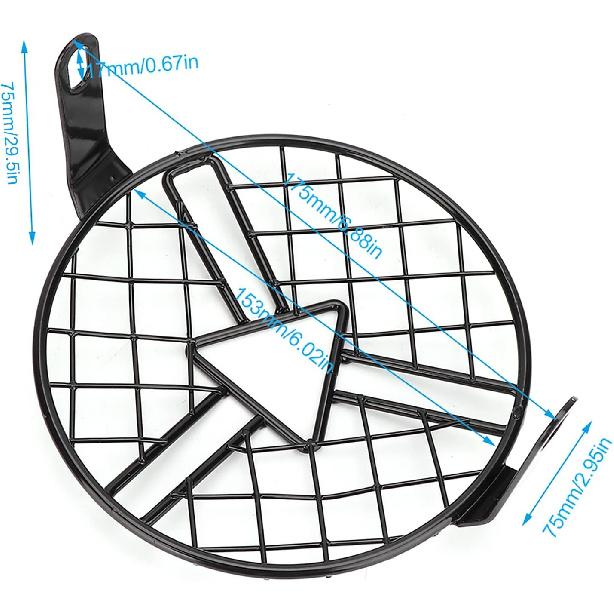 For Headlight Grill Gorgeri Headlight Grille, Motorcycle Front Headlight Guard Grille Headlamp Grill Cover Screen Protector Headlight Grill Grille
