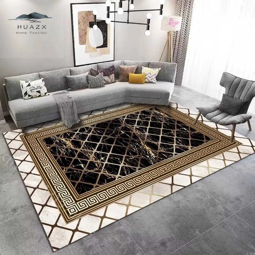 

Золотий Абстрактний Розкішний Килим для Спальні Килими Великої Площі Килимки Біля Дивана Вітальня М який Фланелевий Килимок для Підлоги в Зону Відпочинку Декор 40x60cm