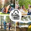 Camping Stainless Steel Whistling Kettle In 2L Portable Travel Teapot Coffee Pot with Folding Safe Handle Camping Cookware