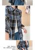 Women's Retro Plaid Long Sleeve Shirt - Spring/Autumn Loose Fit, Korean Style Casual Jacket
