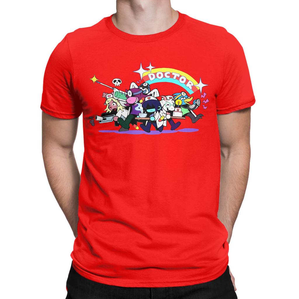 Deltarune Cartoon Mens T Shirts  Cool Tee Shirt Short Sleeve Crew Neck TShirts Pure Cotton Birthday Present Tops