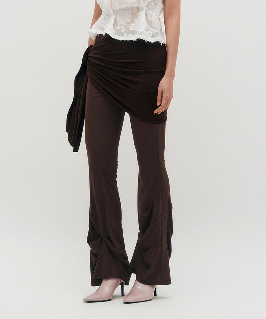 Kimjisu Sheer Layering Pants _ Brown