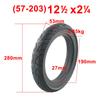 Solid Tyre 12 1/2x2 1/4(57-203) 12 Inch 12.5x2.125 850g
