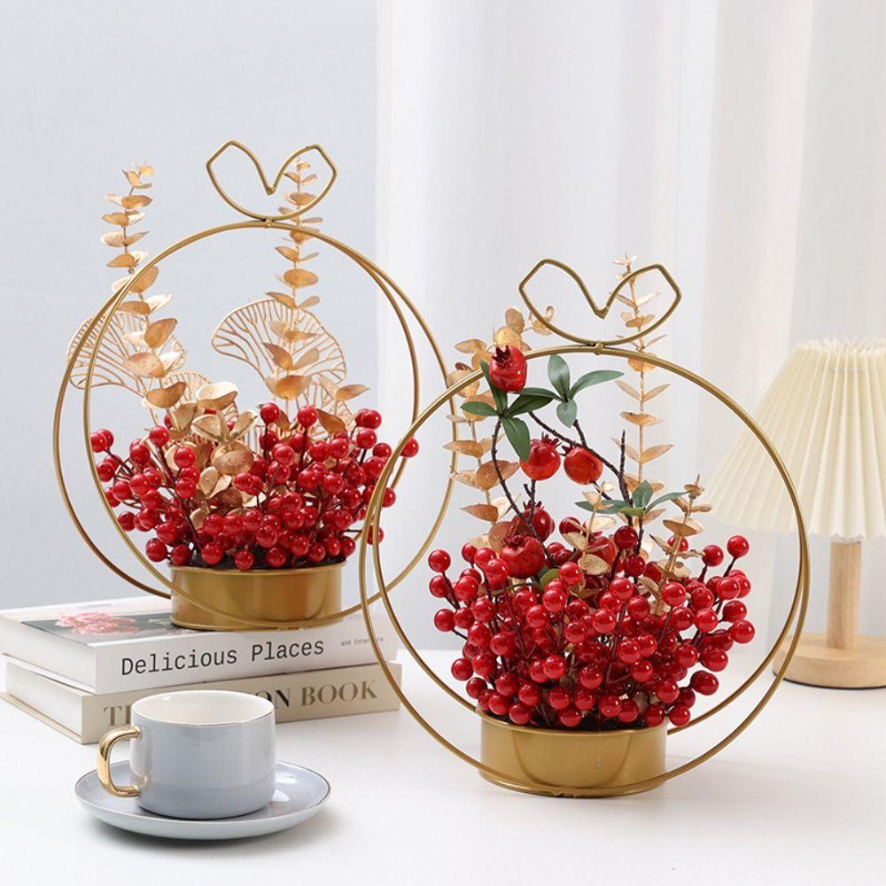 Good Luck Artificial Flowers Plants Pots Best Wishes New Year Pots Tabletop Pots  Living Room