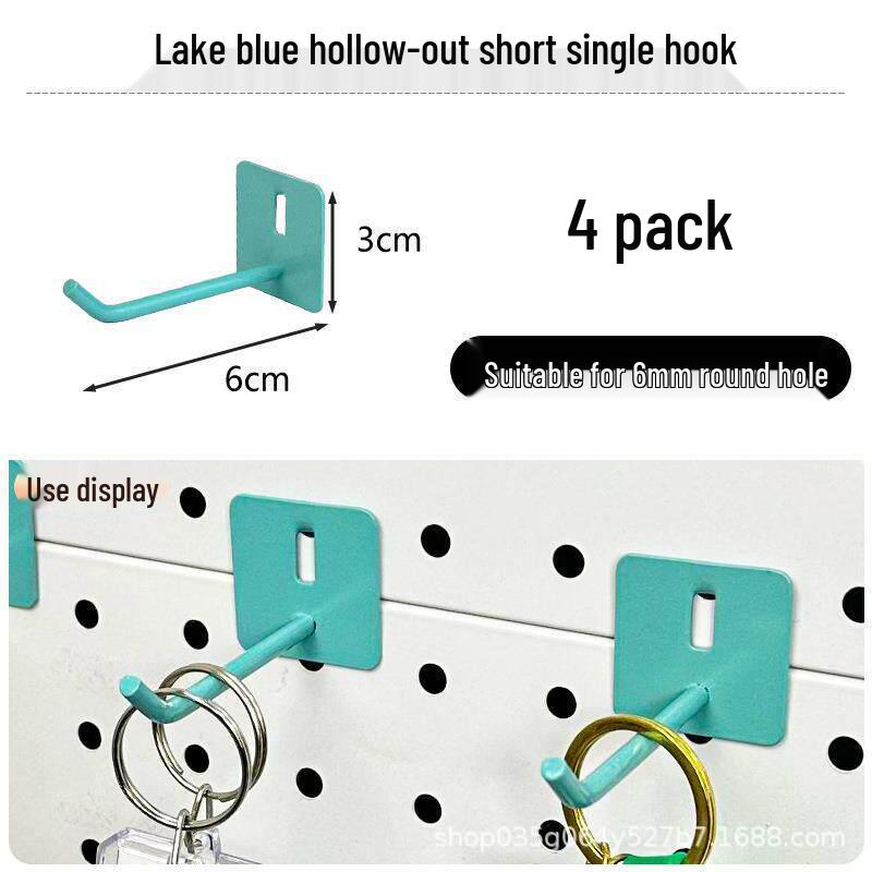 Pegboard Wall Organizer with Hooks - No-Drill Storage Rack for Entryway or Study Room.