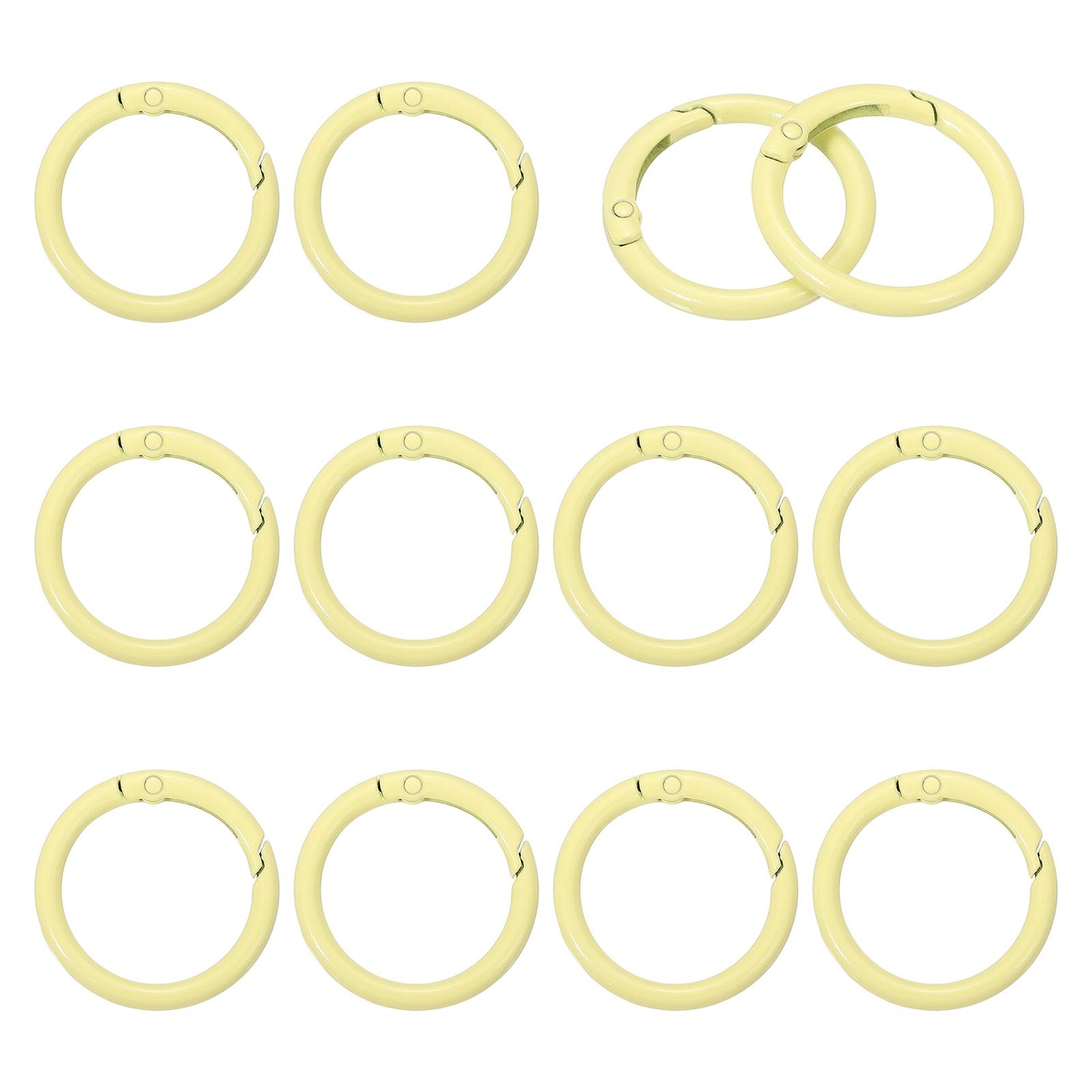 

12pcs Metal Spring O Rings Round Spring Snap Keyring Colorful - Fitting for Keychain Handbag Bag Purse Lanyard DIY Crafts 1.3 25.4 x 33 mm