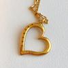 Used K18 YG Open Heart Necklace