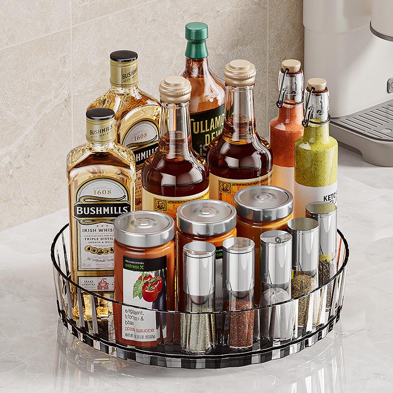 Rotating Spice Rack: Multi-functional Kitchen Storage for Seasoning Bottles