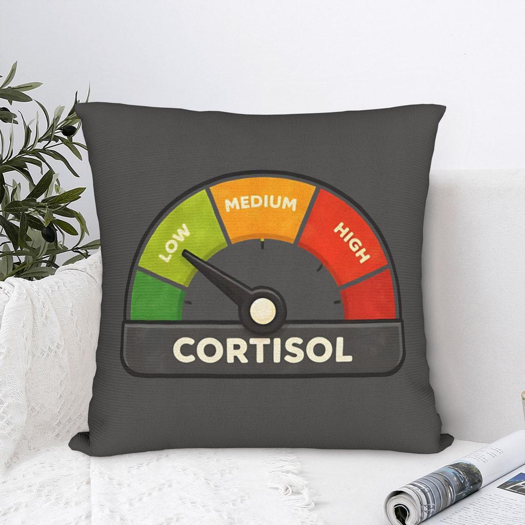 Low Cortisol Levels Square Pillowcases Polyester Home Cushion Cover Cool Decor Throw Pillow Case