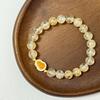 Chalcedony Beaded Bracelets for Women 8mm Round Beads Natural Stone Bracelet Handmade Stretch Bangle DIY Jewelry Gifts