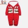 Winter Weihnachten Elch Infant Baby Verdickung Warme Overall Neugeborenen Jungen Mädchen Strampler Overalls