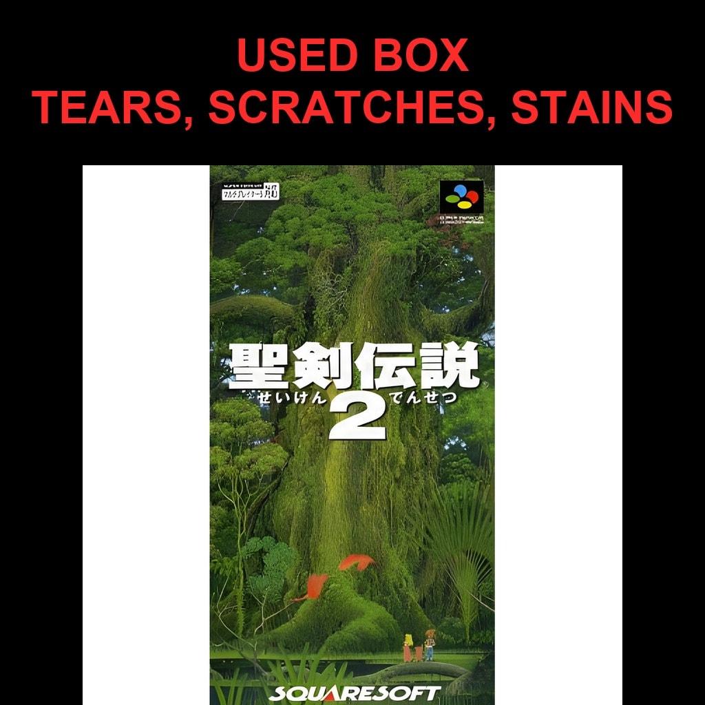 Used Secret of Mana (Seiken Densetsu 2) SFC SNES Super Famicom SHVC-K2 Tested Working Nintendo Action Square NTSC-J Super Nintendo Cartridge