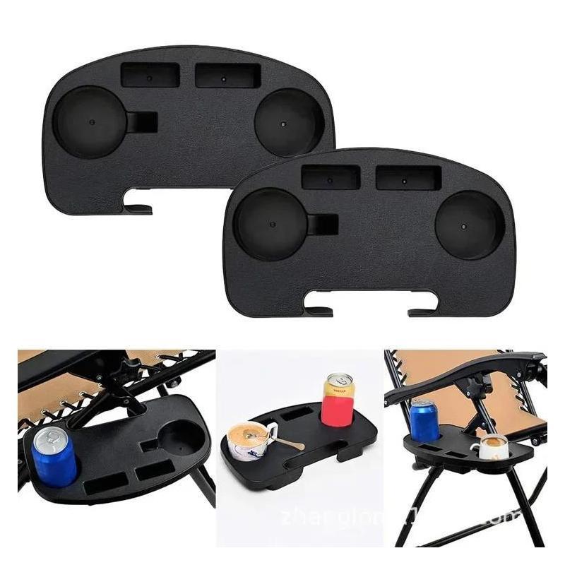 Faltbarer Liegestuhl Einhänge-Beistelltisch Tasse Getränk Liege Tablett-Clip für Outdoor Angeln Camping Strand Campingausrüstung
