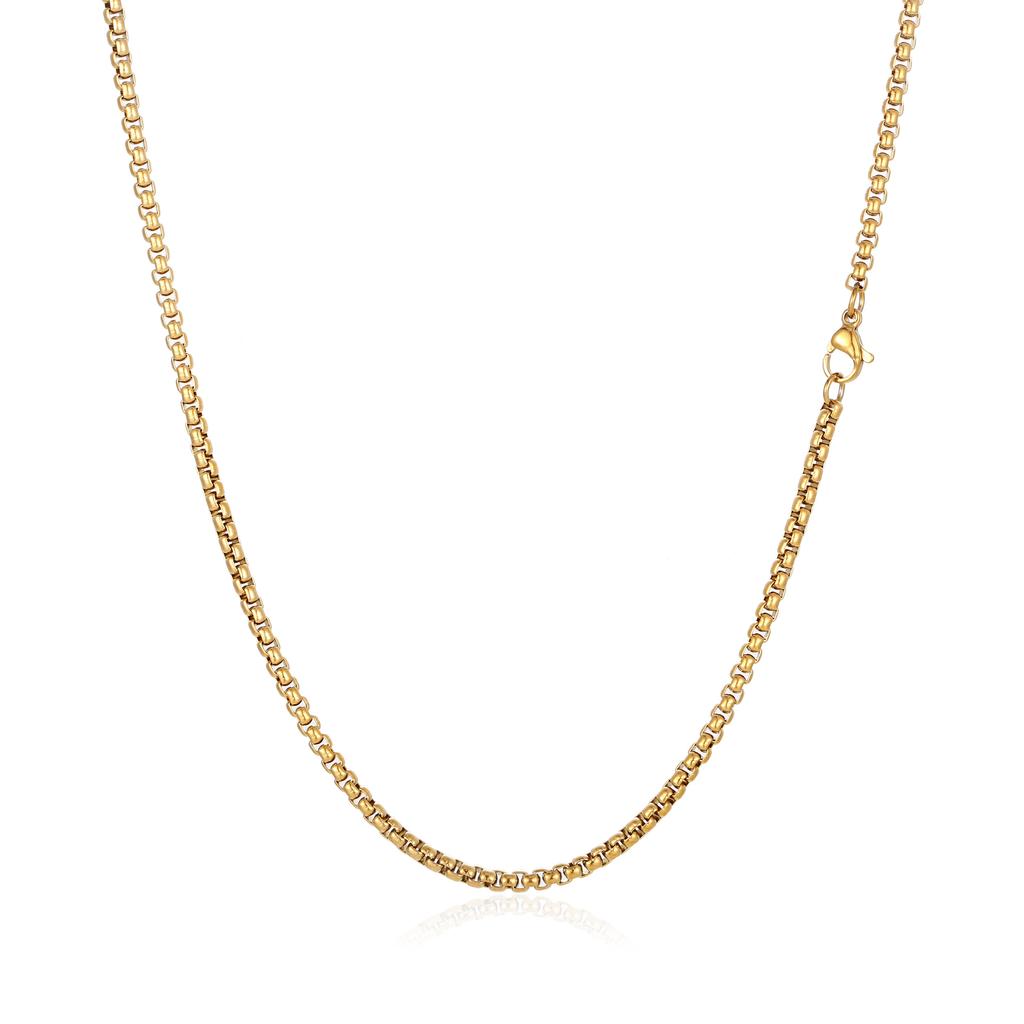European and American Fashion Plated 18K Gold Stainless Steel Figaro Necklace Women's Trend Versatile Titanium Steel Chain Necklace