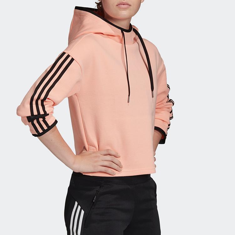 Adidas Casual Sporty Pullover Hoodie Unisex Tops Bright-Pink FR5977