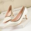 Fashion New Pointed toe Crystal Silks Women Pumps Sexy High Heels Party Shoes Stiletto Heels Wedding Shoes Large Size Female Shoes