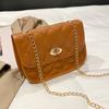 Stilvolle und elegante bestickte Rauten-Schultertasche für Damen, neue vielseitige Messenger-Kettenverschluss-Tasche