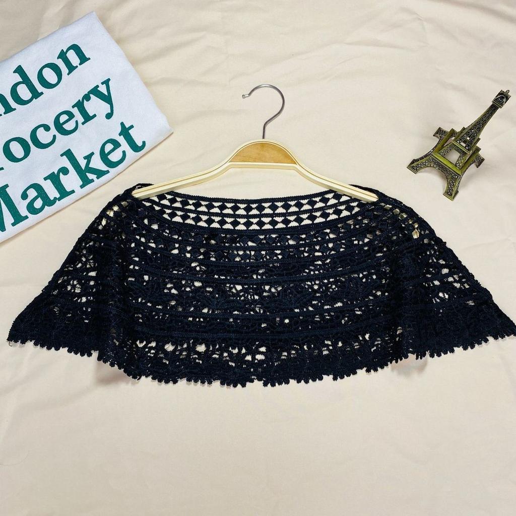 Ming style standing collar, Tn Plus Running Shoes Han lace embroidery, Han and Western fusion tassel shawl, hollowed out cloud shoulder AL102-1-2