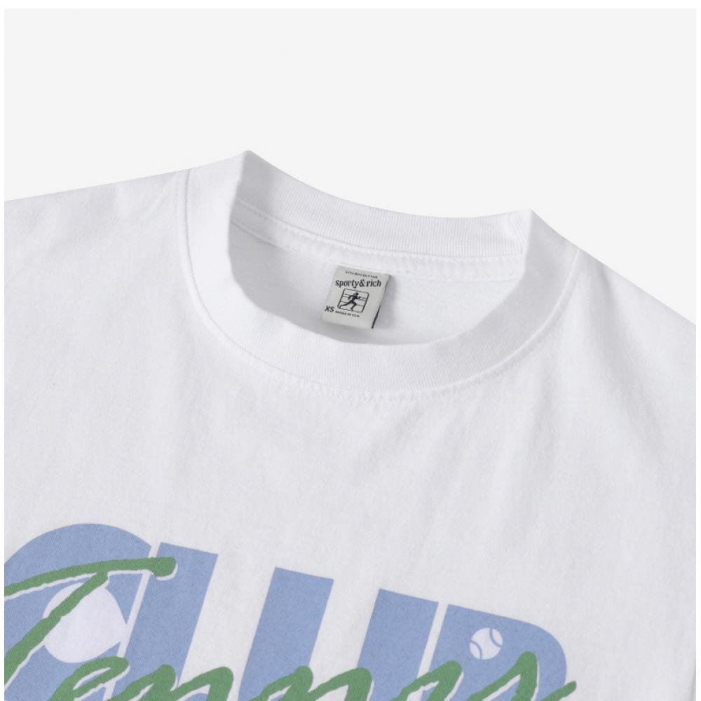 Sporty   Rich Ts933wh Agassy Tennis Club  Tennis Club  Common Short Sleeve Tee