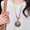Bohemian Ceramic Necklace: Vintage Ethnic Long Sweater Chain & Zen Choker