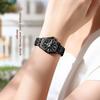 Rhombus Cut Couple Watch, A Pair of Steel Straps, Double Calendar Men's Watch, Luminous Waterproof Women's Watch, High-end