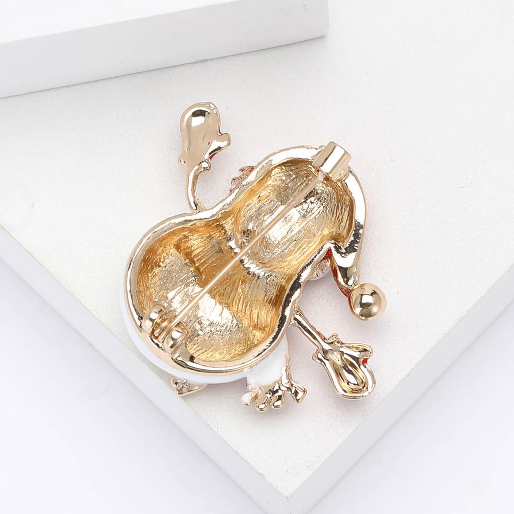 Christmas Classic Enamel Snowman Brooches for Women Rhinestone Snowflake Pin Event Party New Gift Decoration Clothes Accessories