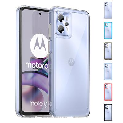 Etui Pokrowiec na Moto G23 Moto G 23 13 G23 G53 G13 G73 Capas Wstrząsoodporny Bumper na Telefon Tył Przezroczysty Kolor Przezroczysty Fundas Moto G23