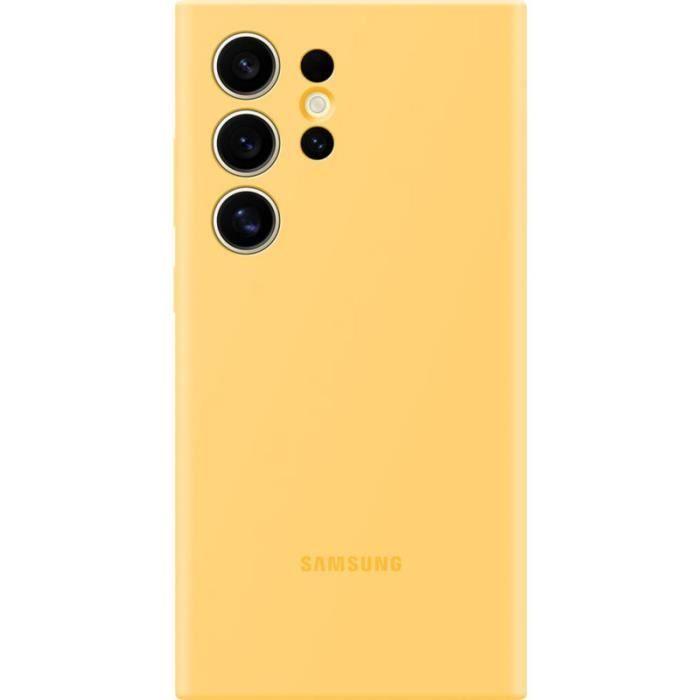 Coque - SAMSUNG - Galaxy S24 Ultra - Silicone - Jaune - Protection optimale