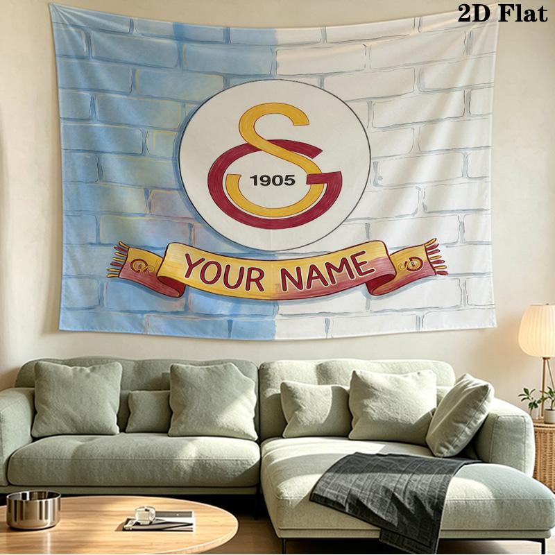 Custom Name Galatasaray2 Printed Tapestry – Wall Hanging for Bedrooms, Dorms, and Home Decor