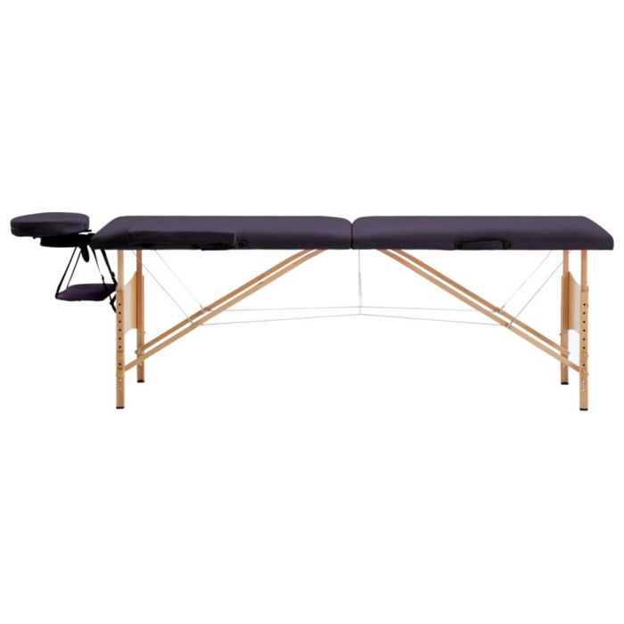 Table de massage pliable 2 zones Bois Violet