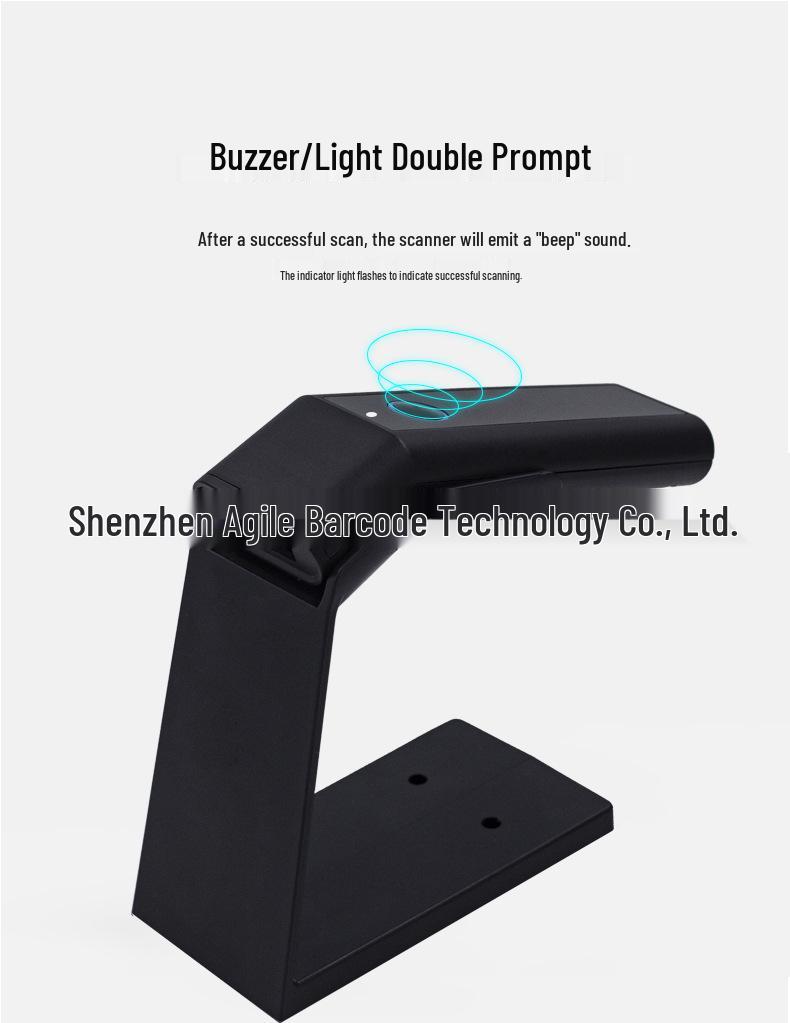 Agile R50 Wireless Bluetooth 1D/2D Barcode Scanner for Supermarket and Warehouse Use