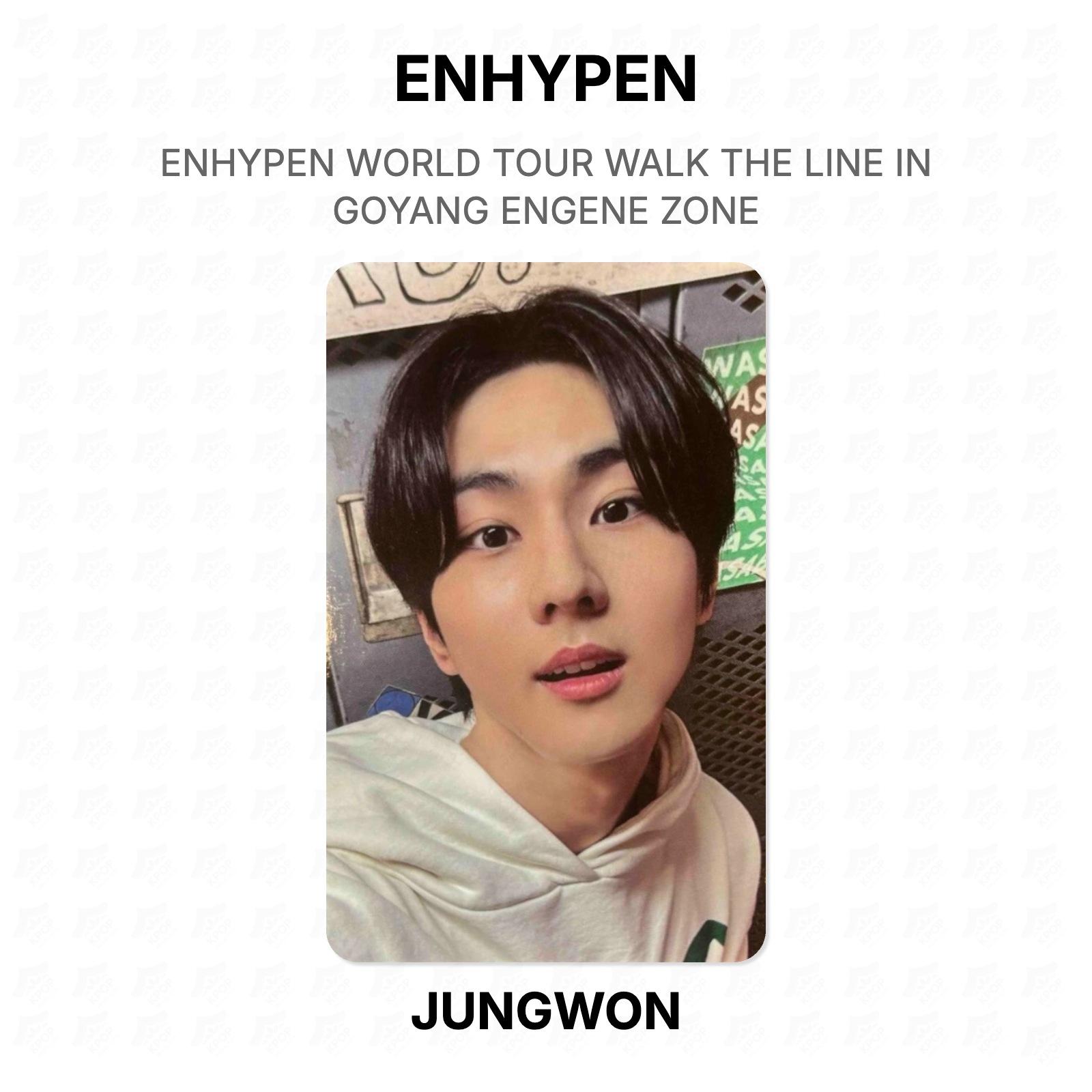 Официальная фотокарточка ENHYPEN Мировой тур WALK THE LINE в Гояне Зона ENGENE JUNGWON