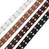 2025 Korean Style Double Row Punk Eyelet Women's Leather Belt with Star Cutout