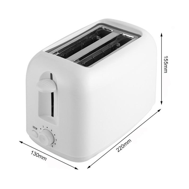 220V Home Toaster 6 Modes 2 Slice Bread Toast Maker Automatic Breakfast Machine One-Click Operation Sandwich Maker